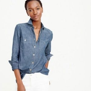 J Crew Chambray button down sz 6